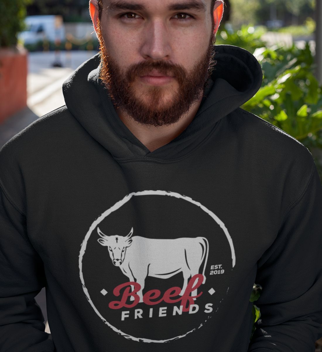 Unsere Kuh von Beef Friends Premium BBQ  - Unisex Kapuzenpullover Hoodie