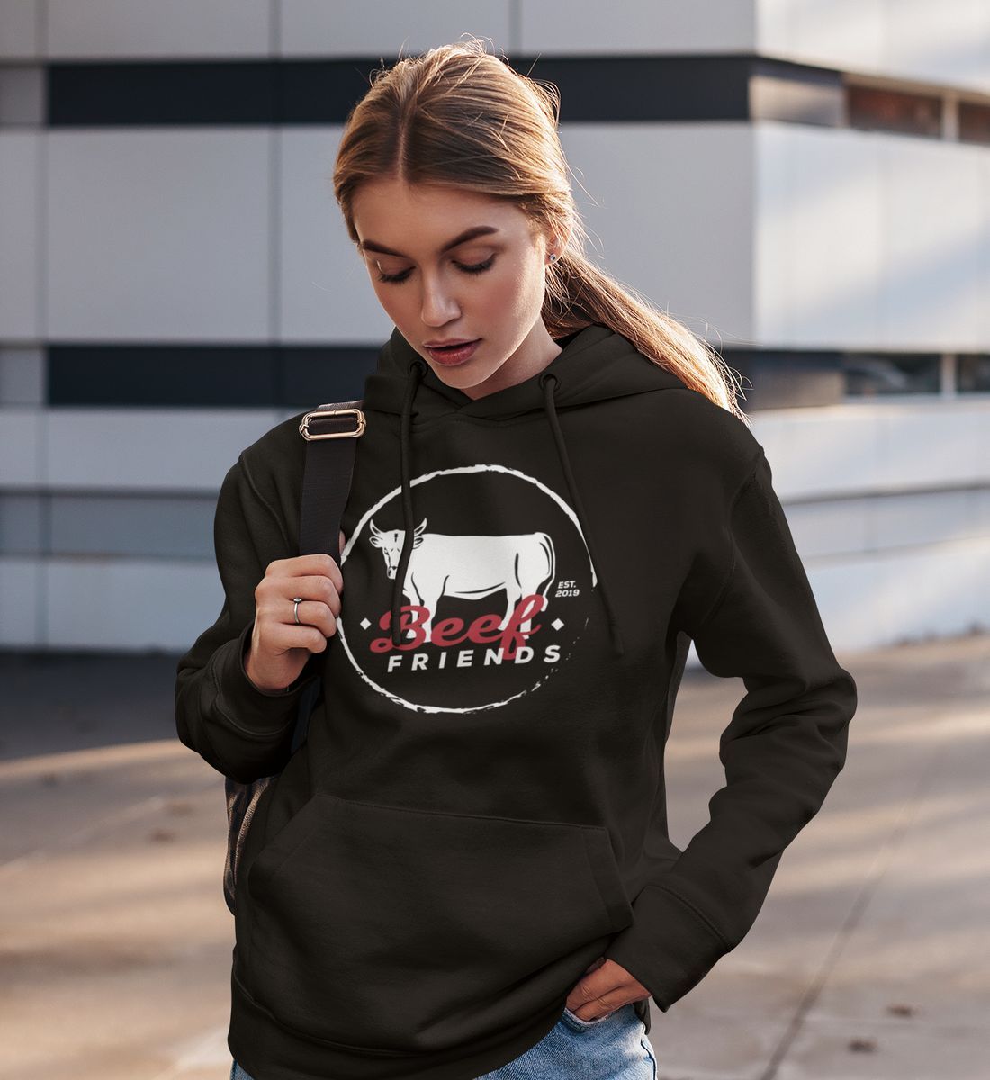 Unsere Kuh von Beef Friends Premium BBQ  - Unisex Kapuzenpullover Hoodie